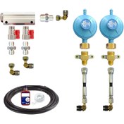 Resim 7A MÜHENDİSLİK Karavan Lpg Dağıtıcı Kollektör Iç Tesisat Seti 2 Çıkışlı 
