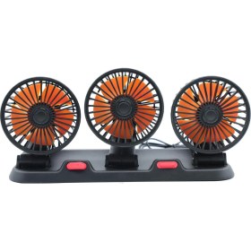 Resim PINUKS Vantilatör Torpido Üstü Üç Fanlı Ayarlı 12V USB Çıkışlı Oto Aksesuar Premium 