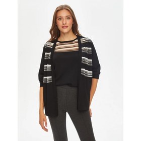 Resim Faik Sönmez Transparan Detaylı Kadın Triko Hırka 69664 (U69664) 