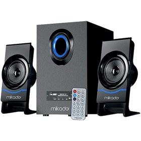 Resim MIKADO MD-1700BT 2+1 SIYAH USB+SD+FM DESTEKLI UKLI MULTIMEDIA BLUETOOTH SPEAKER (4324) 