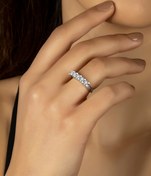 Resim Kara Jewelry Orijinal Taşlı 925 Ayar Gümüş Beştaş Yüzük 