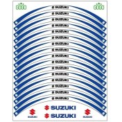 Resim SEVGENT Mavi Beyaz Suzukı Uyumlu Reflektörlü 1 Set Jant Şeridi 