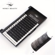 Resim Winky Beauty Premium Kazak Bireysel Göz Çekleri - 12 Sıra Mat Siyah Hacimli Göz Çekleri, Doğal Yumuşak Tarz, 8-15mm Karışık Uzunluk, Profesyonel Güzellik Salonu Göz Çekleri Tablaları, Başlangıç Seviyesinde, Güzellik Artırımları | Doğal Tarz Göz Çekleri | Yumuşak Dokulu Göz Çekleri, Göz Çekleri Uzatmaları 