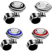 Resim Mavi Araba Direksiyon Kontrol Adaptörü Kaymaz Kolu Topu Kavrama Direksiyon Hub'ları Denetleyici Düğmeler Topuzu Evrensel Güçlendirici Topu 