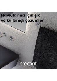 Resim Creavit DR27006S Drop Uzun Havluluk- Siyah Krom 