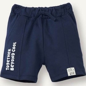 Resim Defacto Baskılı Lacivert Erkek Bebek Şort G9917a5/nv31 