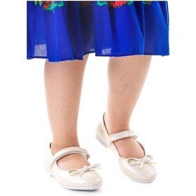 Resim Kiko Kids Fiyonklu Cırtlı Kız Çocuk Babet Ayakkabı 201 Cilt Sedef 001 