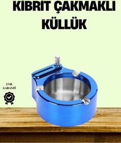 Resim Nemere Çakmaklı Küllük Paslanmaz Çelik Şık Masa Aksesuarı NemereTechno 