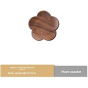 Resim Wezone Kahve/çay Bardak Altlığı, Siyah Ceviz Ahşap, Güneş Çiçeği Desenli, Isı Yalıtımı, Masa Koruyucu, Japon Stili, Dayanıklı Ahşap, Pratik Kullanım 