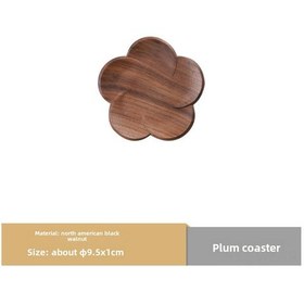 Resim Wezone Kahve/çay Bardak Altlığı, Siyah Ceviz Ahşap, Güneş Çiçeği Desenli, Isı Yalıtımı, Masa Koruyucu, Japon Stili, Dayanıklı Ahşap, Pratik Kullanım 