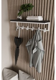 Resim Aju Portmanto Duvar Askısı 6 Kanca Geniş Askılık Elbise Palto Şemsiye Askısı Banyo Mutfak Ev Askılıkk Beyaz 