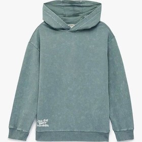 Resim Koton Pamuklu Oversize Kapşonlu Mavi Erkek Çocuk Sweatshirt 6wkb10300tk Mavi 
