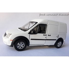 Resim Ford Tourneo Connect Diecast Metal Araba Kapı Açılr Beyaz 