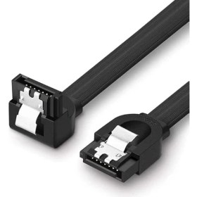 Resim 40 cm Sata Data Kablo - 90 Derece - Metal Klip 