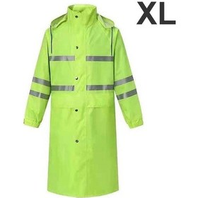 Resim Dış Mekan Çalışması İçin Çift Katmanlı Uzun Yağmurluk Yeşil 