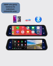 Resim Ultra Geniş Açılı Araç Kamerası Dokunmatik Ayna Kayıtlı 