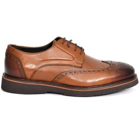 Resim Tuna Hakiki Deri EVA Taban Oxford Model Erkek Ayakkabı - 3894 