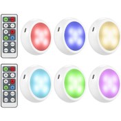 Resim Hangfox 6'lı Rgbw Dolap Işığı Seti - 1000mah Pil, 2 Kumanda, 16 Renk Ve 3 Dinamik Mod, Parlaklık Ayarlı 