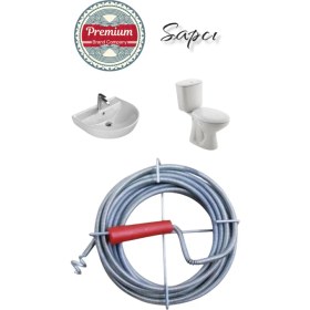 Resim Özgürce 5 Metre Tıkanıklık Kanal Temizleme Spiral Boru Açıcı Uç 