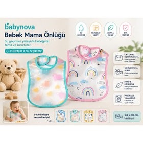 Resim babyist • Babynova Su Geçirmez Bebek Mama Önlüğü - Silinebilir Leke Tutmaz Yüzey 