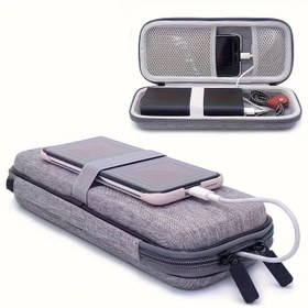 Resim RAV Power 26800/20100/20000mAh, Anker Power Core 26800mAh/PowerCore+ 26800mAh, ROMOSS 30000mAh, Miady Şarj Cihazı, Ekrist, Lab599 Tx500 Radyo ile Uyumlu Sert Kabuk Seyahat Kutusu - Hafif Gri, Taşınabilir Şarj Cihazı Depolama, Düzenli Kablo Yönetimi, Dayanıklı Polyester Malzeme, Cihaz Düzenleyici, Kompakt Tasarım, Sağlam Yapı, Koruyucu Kapak, Sıkı Seyahatçiler 