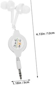 Resim NUOBESTY 2pcs Mp3 Çift Geri Çekilebilir Kulak Içi Kulaklıklar, Spor Seyahati Ve Günlük Kullanım Için Net Taşınabilir Ve Konforlu Kablolu Kulaklıklara Sahip Gürültü Izolasyonlu 