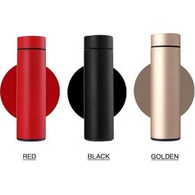 Resim Besthome1 304 Paslanmaz Çelik Akıllı Termometreli Vakumlu Termos 470ml Siyah Ev İçin Sağlık Ürünü 