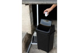 Resim Şık 20 Litre Kapaklı Banyo ve Mutfak Çöp Kovası 