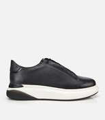 Resim Hotiç Erkek Deri Siyah Rahat Yüksek Tabanlı Spor Ayakkabı 