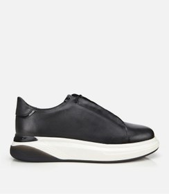 Resim Hotiç Erkek Deri Siyah Rahat Yüksek Tabanlı Spor Ayakkabı 