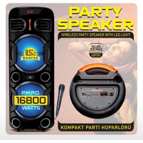 Resim Subzero Led Işıklı Wr191 Bluetooth Hoparlör Mikrafon Hediyeli 