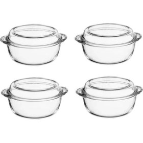 Resim Paşabahçe Yuvarlak Borcam Tencere 4 Lü Borcam Saklama Kabı 