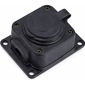 Resim Badem10 Kauçuk Duvar Prizi Tekli Siyah 16A Dayanıklı Gövde Güvenli Elektrik Prizi Iç ve Yarı Dış Mekan 