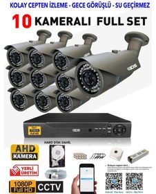 Resim Ids - 10 Kameralı 1080P Fullhd 5Mp Sony Lensli Kamera Seti - 2073 