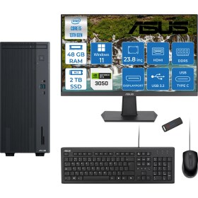 Resim Asus Expertcenter P500MV Intel Core I5-13420H 48GB Ddr5 2tb SSD WIN11HOME 6GB/RTX3050 100HZ IPS 23.8" Mon Minitower Masaüstü Bilgisayar WL5136216512B0DH19+Zettausbbellek 