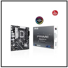 Resim Asus Prıme B860m-k, 8800mhz, 2xddr5 2xm.2, Hdmı, Dp, Intel Core Ultra Cpu Seri 2 , Lga1851 Soket Ana 