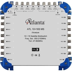 Resim Atlanta 10/16 10x16 Santral Merkezi Sistem Multiswitch ( Sonlu ) + Adaptör 