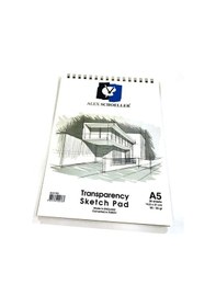 Resim Alex Schoeller Transparan Sketch Pad Eskiz Defteri 50/55 G A5 