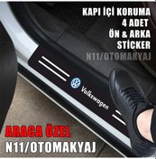Resim Volkswagen Eos Kapı İç Koruma Ayaklık Sticker Markalı 