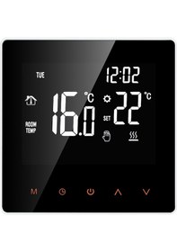 Resim Gajeena Akıllı Programlanabilir Oda Termostatı - Dokunmatik Ekranlı, Beyaz Arka Işıklı, Su Isıtma Uyumlu 