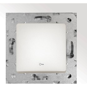 Resim Mena Rise Linnera Life Sedef Beyaz Kapı Otomatiği Mekanizma ve Düğme 