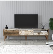 Resim Variant Valensiya Alt Tv Ünitesi - Ceviz / Beyaz Mermer 