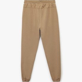Resim Koton Pamuklu Fermuarlı Cepli Beli Bağcıklı Jogger Eşofman Altı Kahverengi 6wam40019mk Kahve 