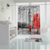 Resim Zethome Tropik Bigben Banyo Duş Perdesi Tek Kanat 1X120X200 Çok Renkli 
