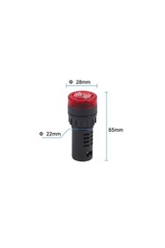 Resim Genel Markalar Kırmızı Led Işıklı Buzzer - 220v Ac 