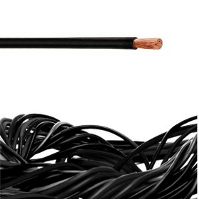 Resim 1X6 mm2 SIAF 10 AWG Yumuşak Silikon Kablo 1 Metre - Siyah 