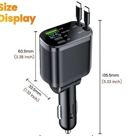 Resim Challenger Katlanabilir Cift Tip C Araç Sarj Aleti 2 Pd 1 Usb Portlu Hizli Sarj 5i 1 Arada Siyah 