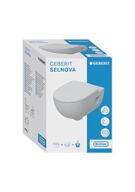 Resim Geberit Selnova Premium Rimfree Asma Klozet Ve Kapak Seti 