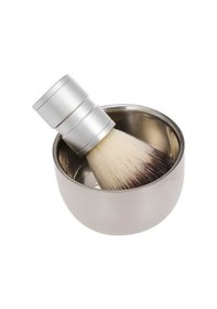 Resim Novahub Erkek Paslanmaz Çelik Tıraş Seti Sakal Fırçası Köpük Kasesi 