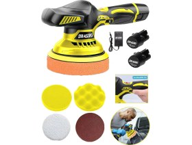 Resim Dragro Alman 598 Vf Orbital Devirli Kömürsüz Akülü Araç - Parke - Mermer - Ahşap Polisaj Cila Makinesi 